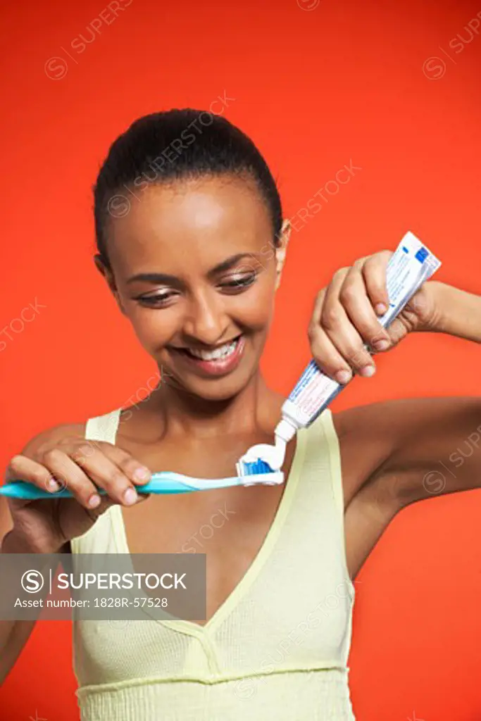 Woman Brushing Teeth   