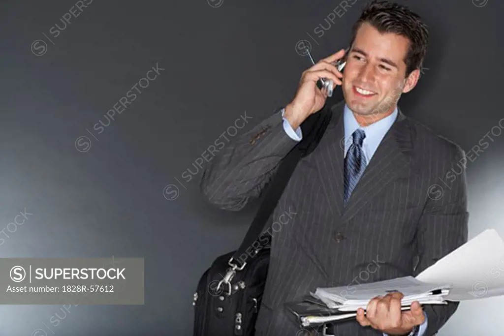 Businessman Talking on Cell Phone   