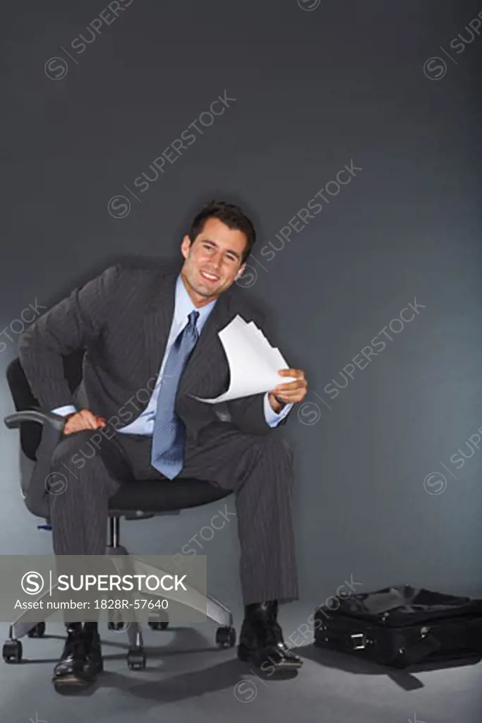 Businessman With Documents   