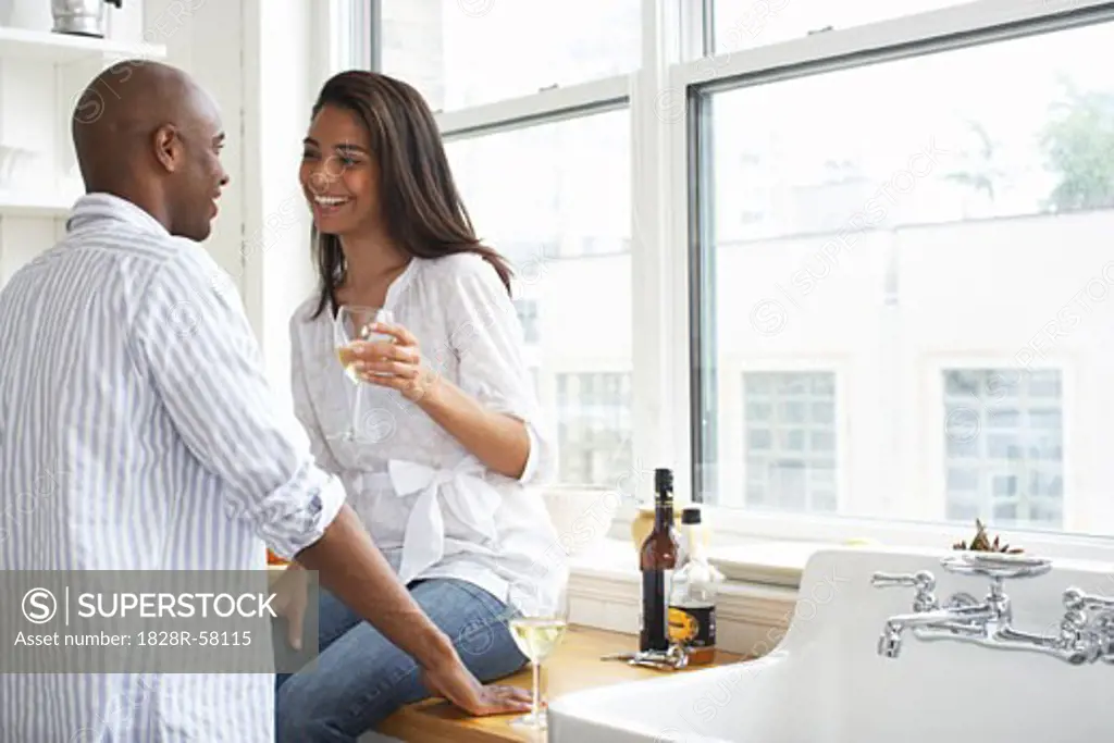 Couple in Kitchen   