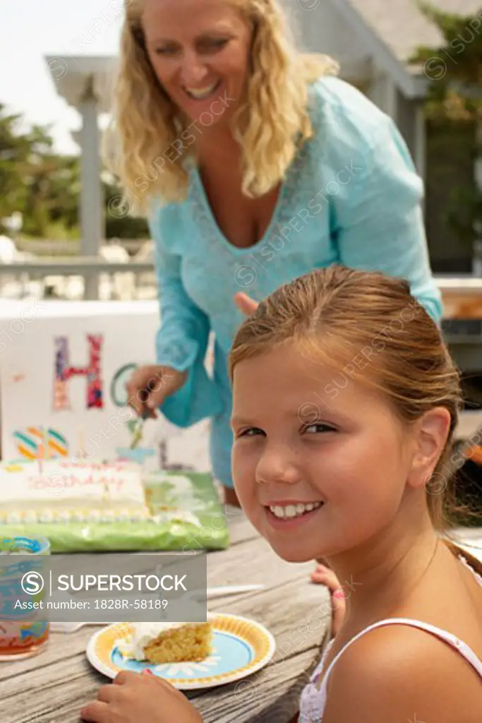 Little Girl at Birthday Party   