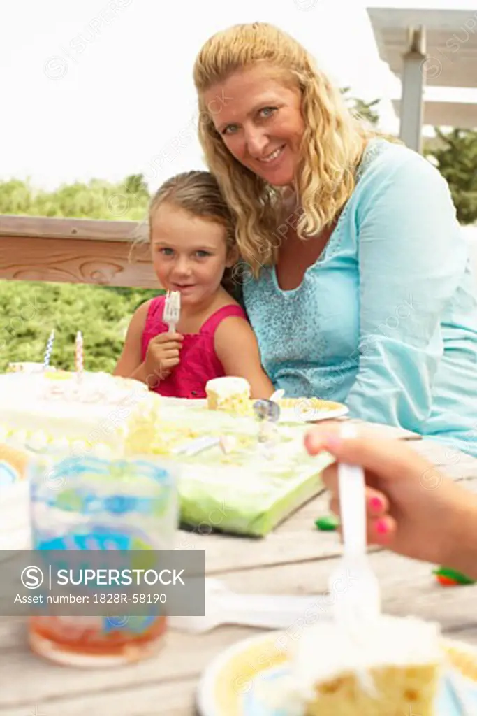 Mother and Daughter at Birthday Party   