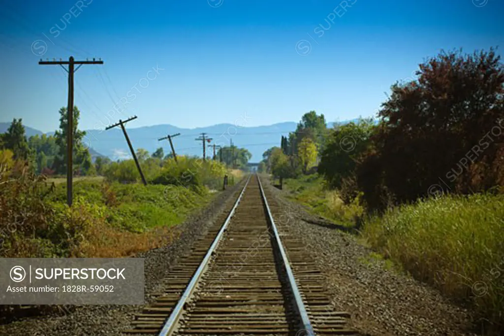 Railroad Tracks, Ashland, Oregon, USA   