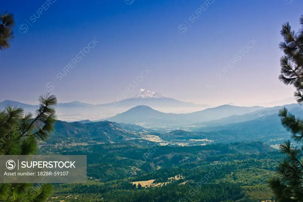 View of Mount Shasta, California, From Mount Ashland, Oregon, USA   