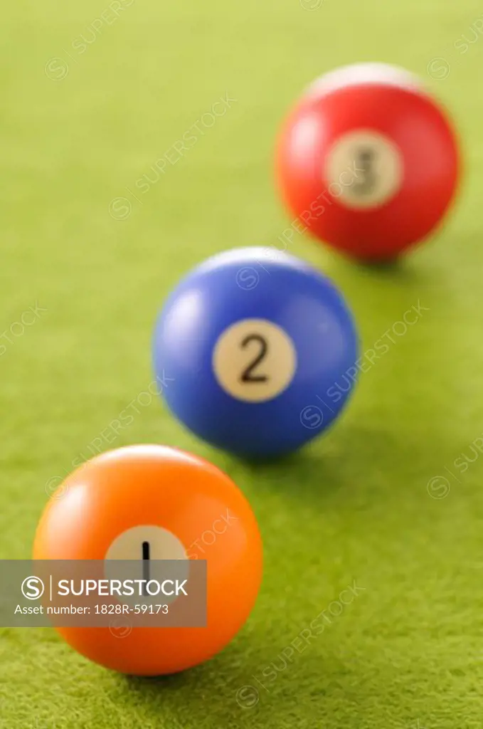 Close-Up of Billiard Balls   