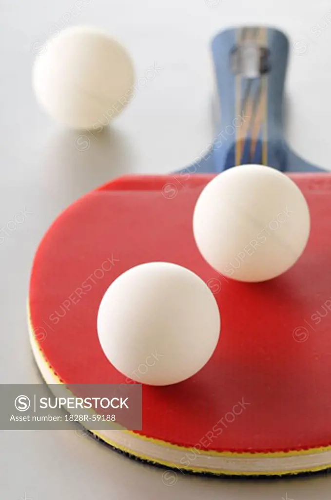 Ping Pong Paddle and Balls   