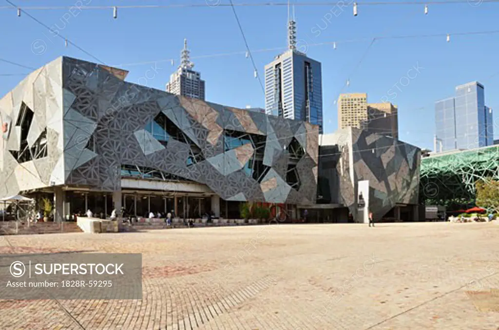 Federation Square, Melbourne Central Business District, Melbourne, Victoria, Australia   