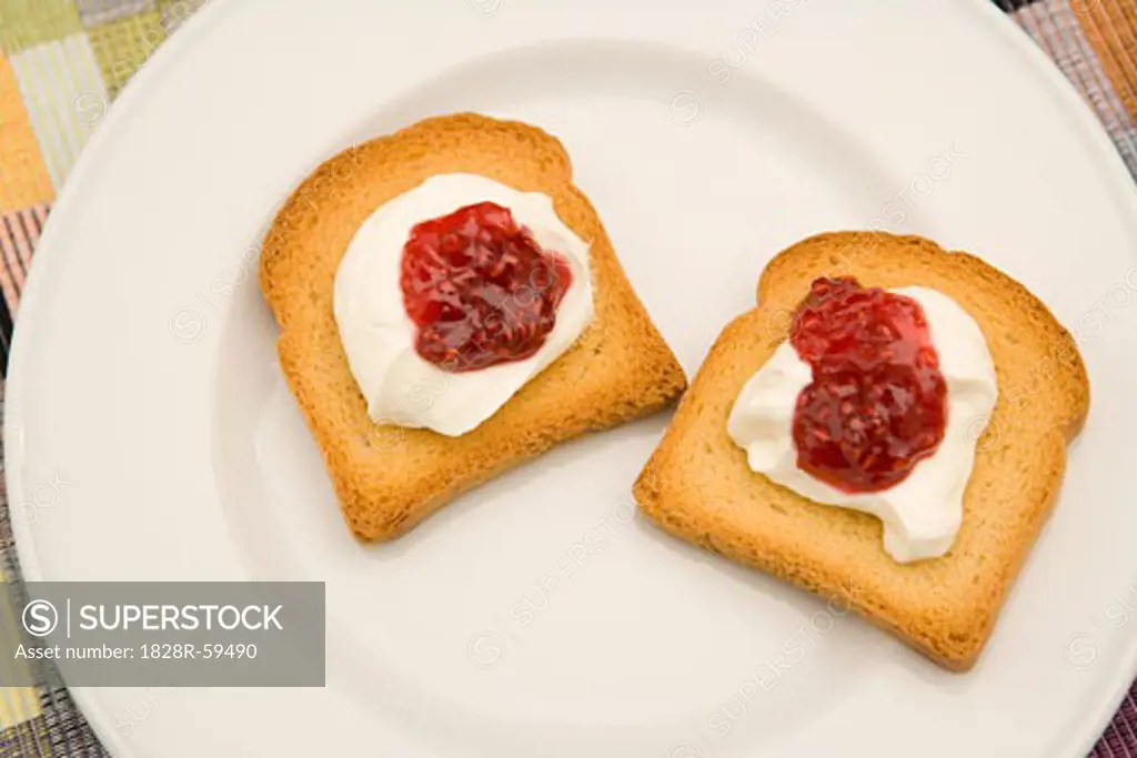 Rusk Biscuits With Jam   