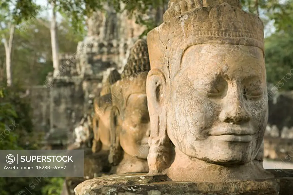 South Gate, Angkor Thom, Angkor, Cambodia   