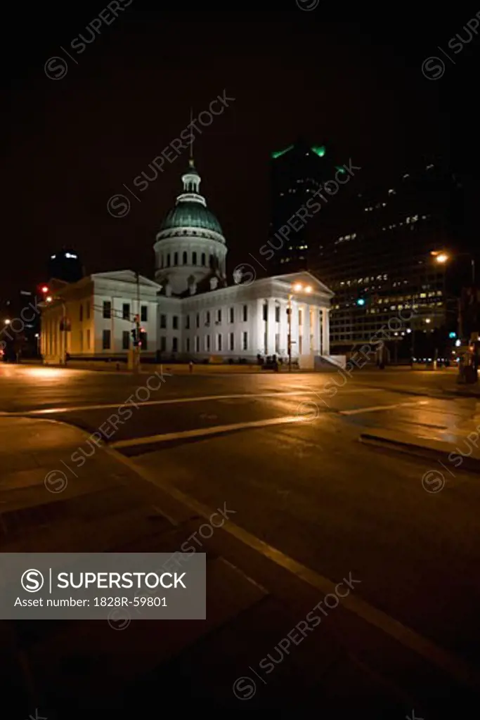 Building at Night, St Louis, Missouri   