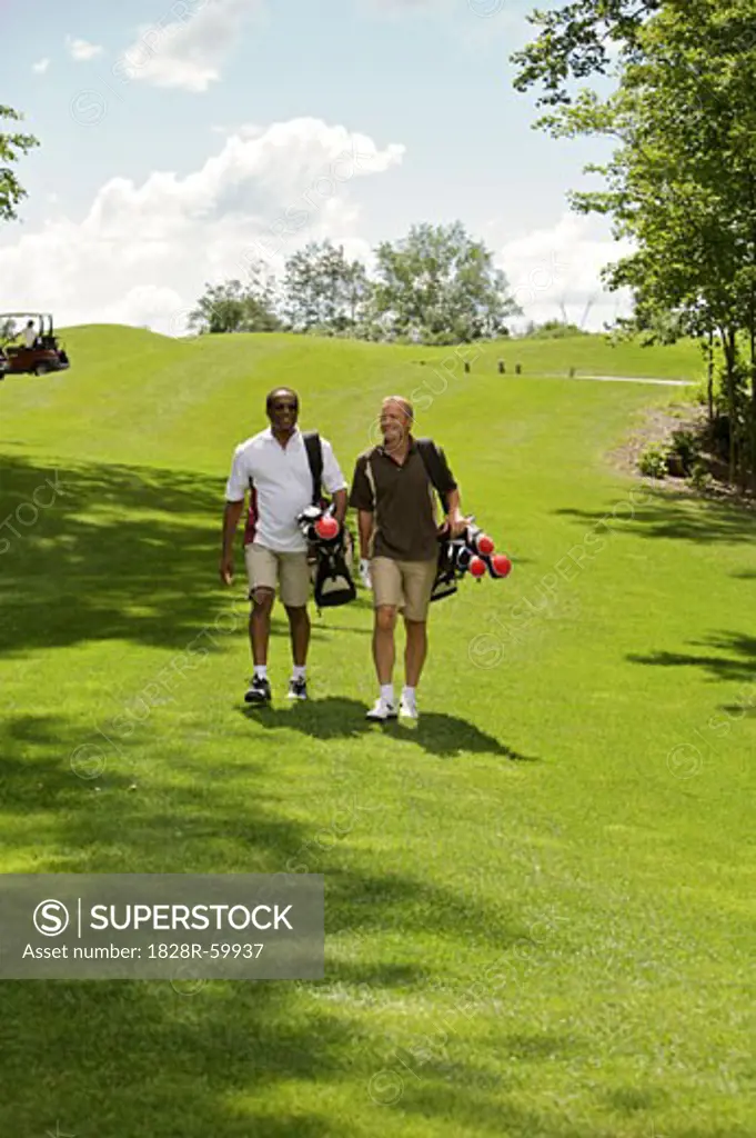 Men Walking on the Golf Course, Burlington, Ontario, Canada   