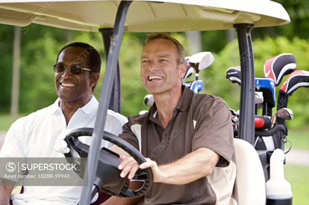 Men in Golf Cart, Burlington, Ontario, Canada   