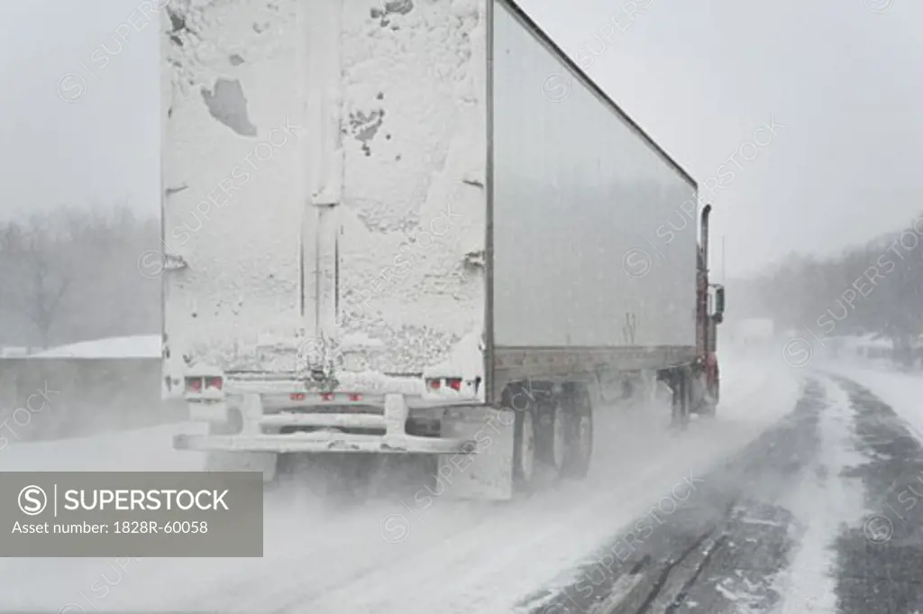 Truck on Highway, Ontario, Canada   