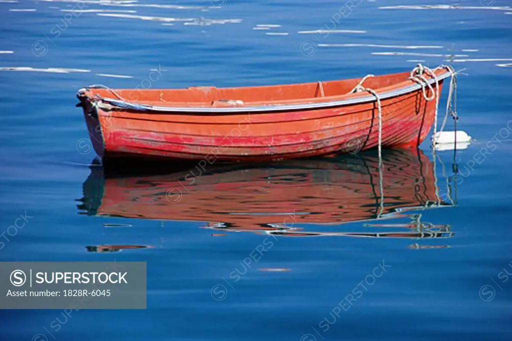 Fishing Boat on Water, Mykonos, Greece   