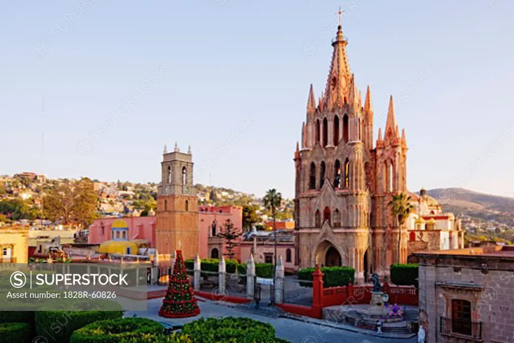 La Parroquia and Jardin, San Miguel de Allende, Guanajuato, Mexico   