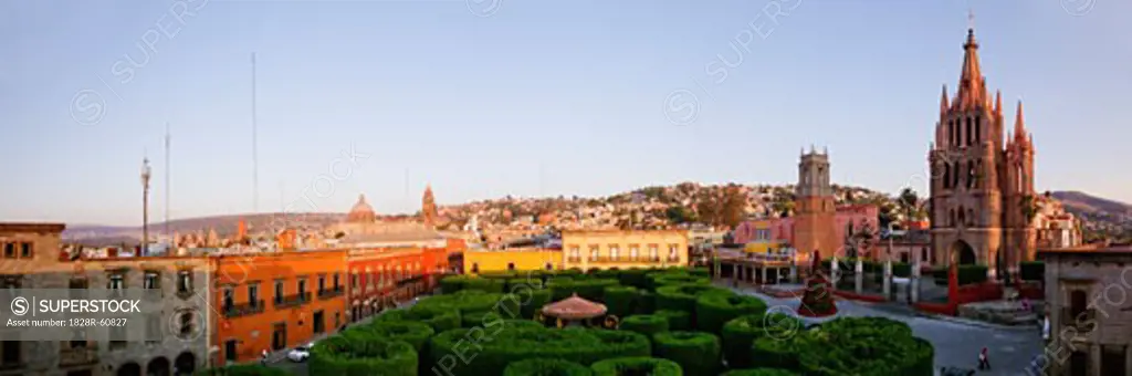 La Parroquia and The Jardin, San Miguel de Allende, Guanajuato, Mexico   