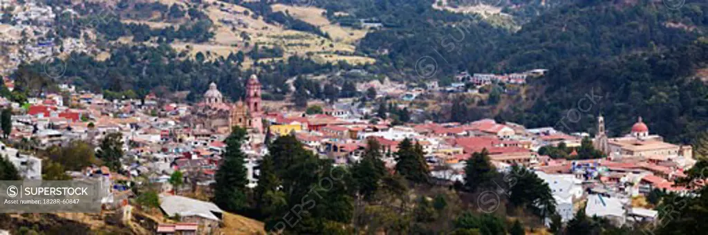 Overview of Santuario de la Virgen del Carmen Church, Tlalpujahua, Michoacan, Mexico   