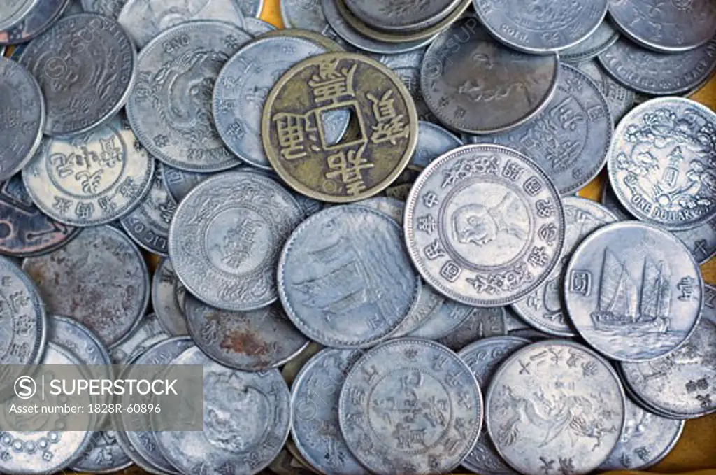 Antique Chinese Coins, Beijing, China   