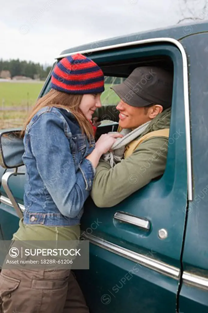 Young Couple on a Farm in Hillsboro, Oregon, USA   