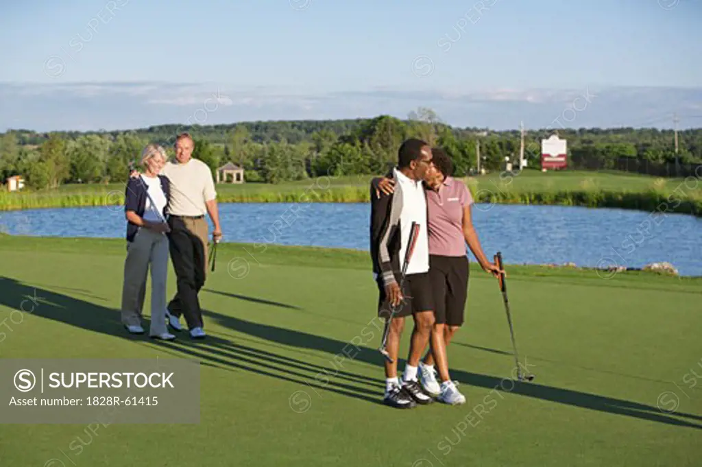 People on Golf Course, Burlington, Ontario, Canada   
