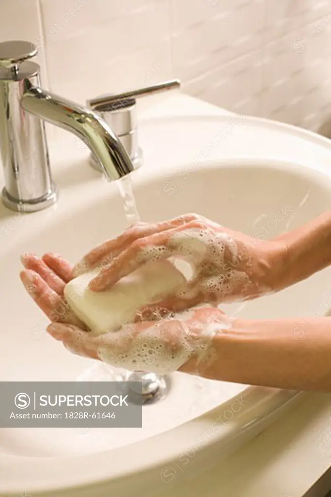 Woman Washing her Hands   