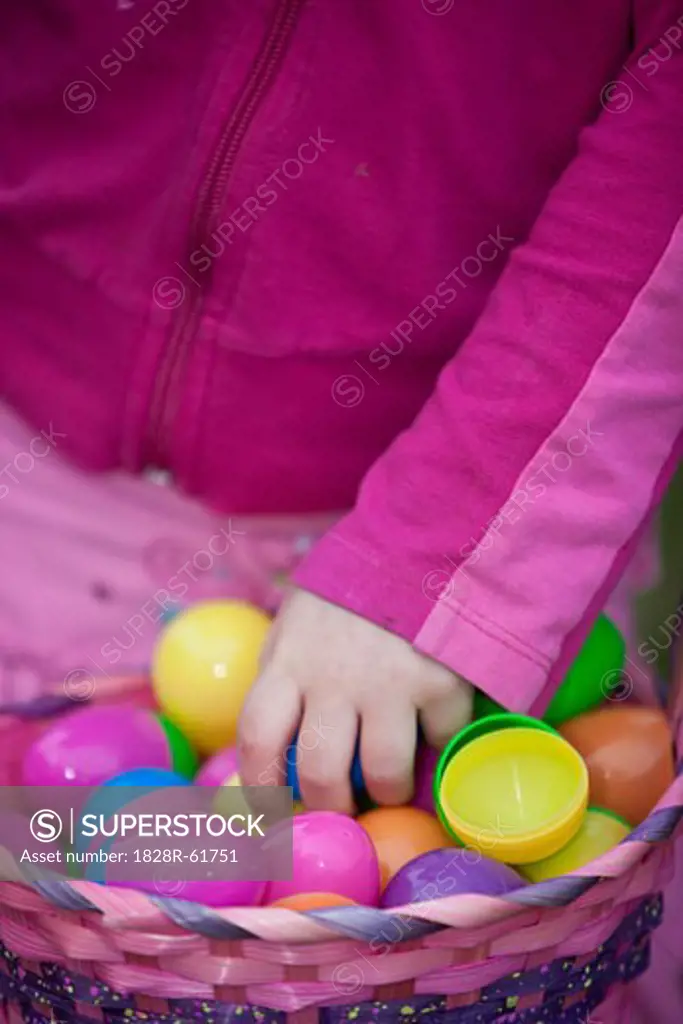 Girl with Easter Eggs   