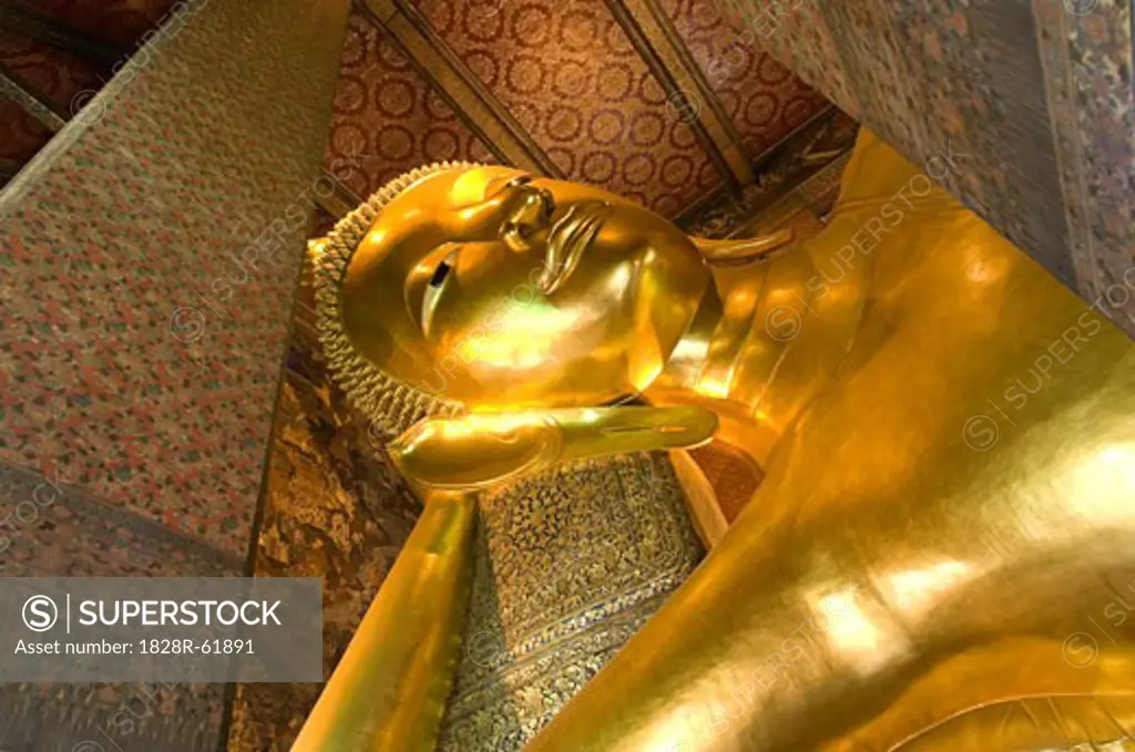 Temple of Reclining Buddha, Bangkok, Thailand   