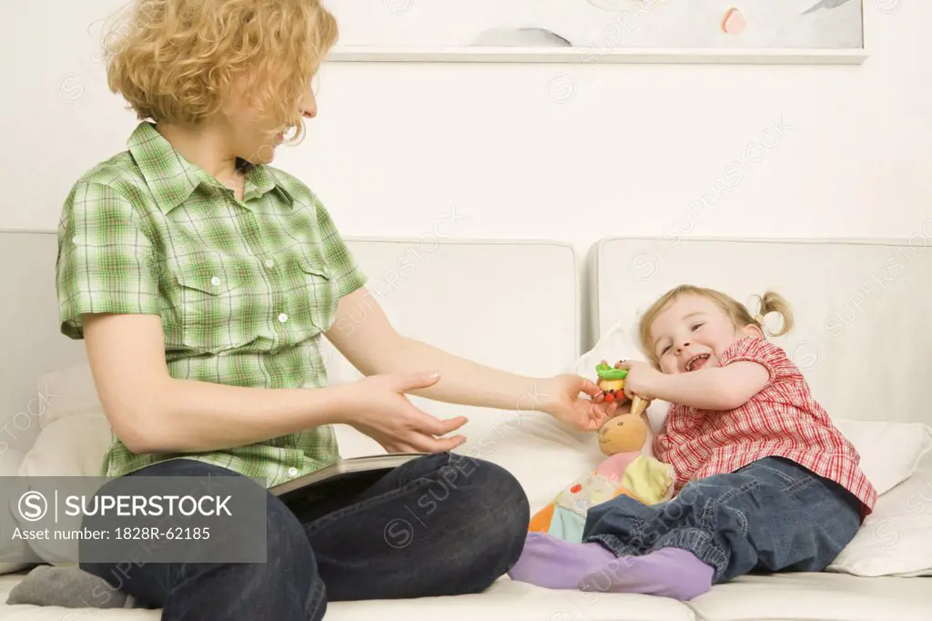 Mother and Daughter Playing   