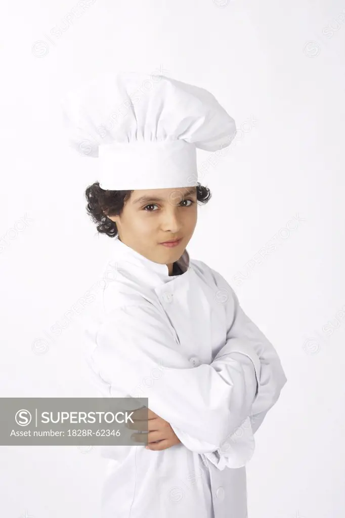 Boy Dressed Up as a Chef