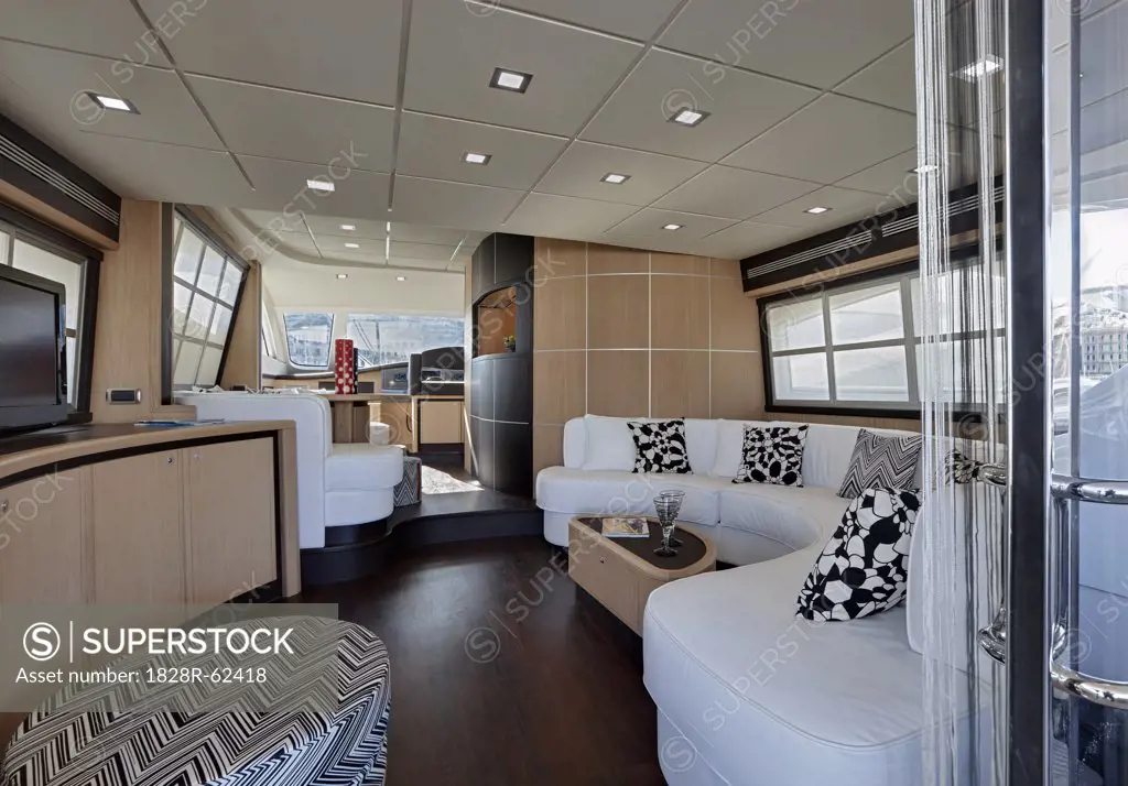 Interior of Abacus 70 Motorboat   
