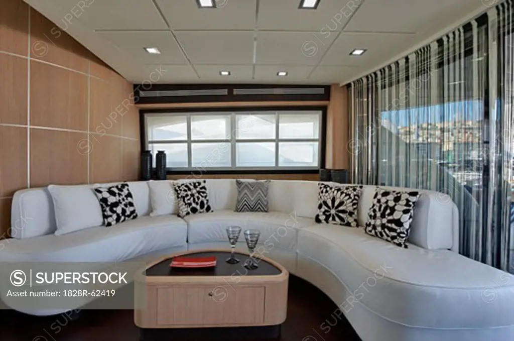 Interior of Abacus 70 Motorboat   