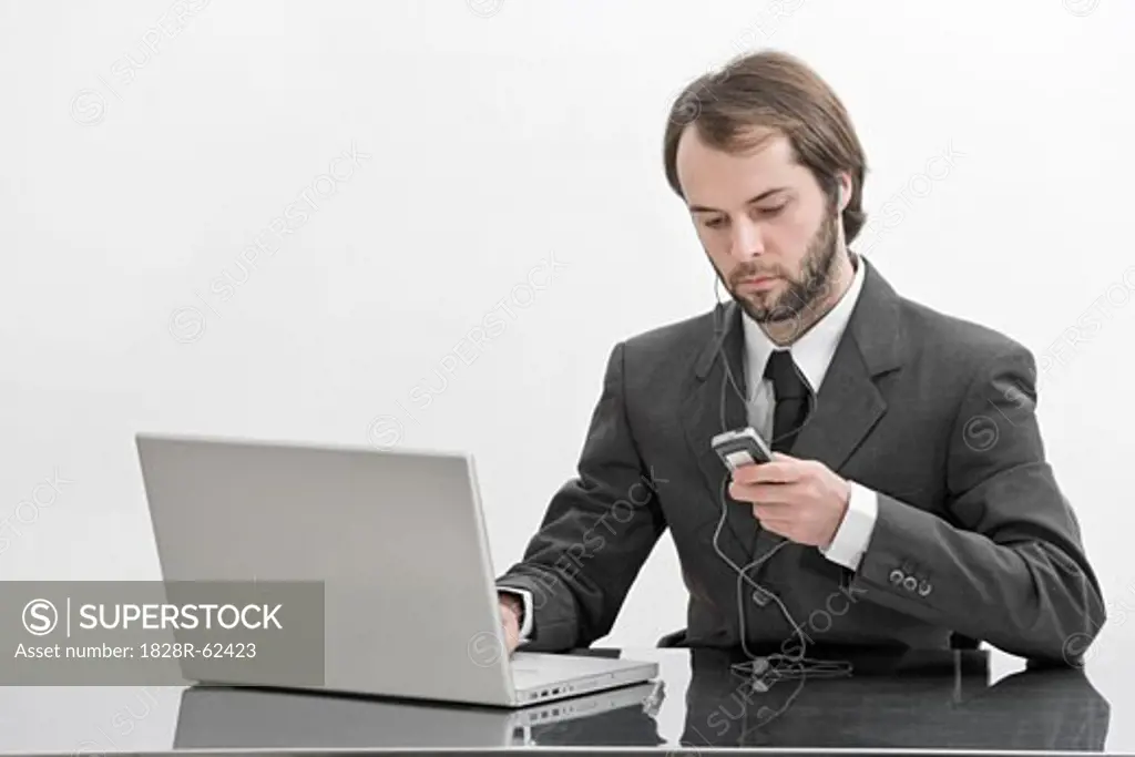 Businessman Working on Laptop