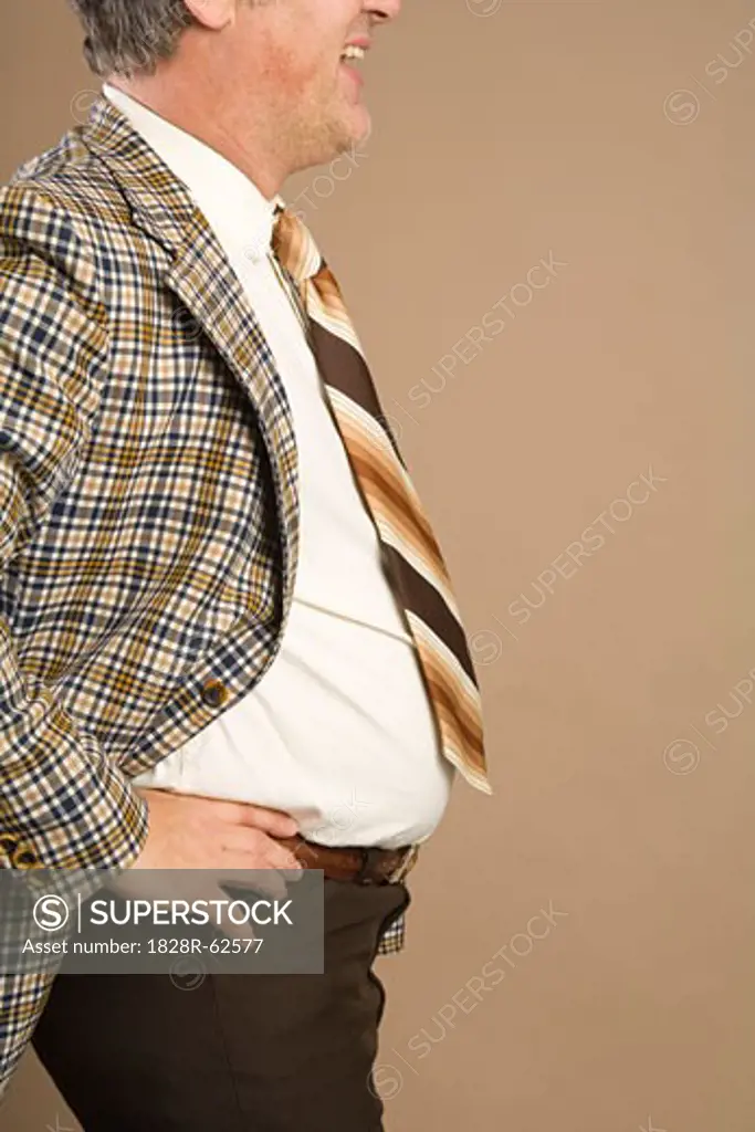 Businessman Wearing Retro Suit