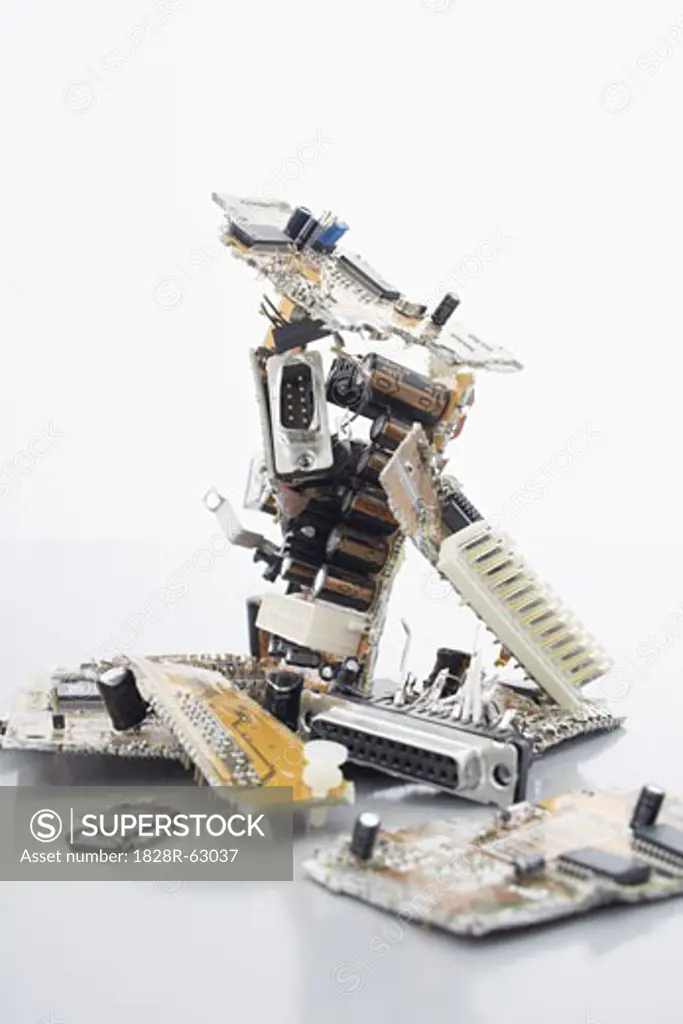 Close-Up of Computer Parts