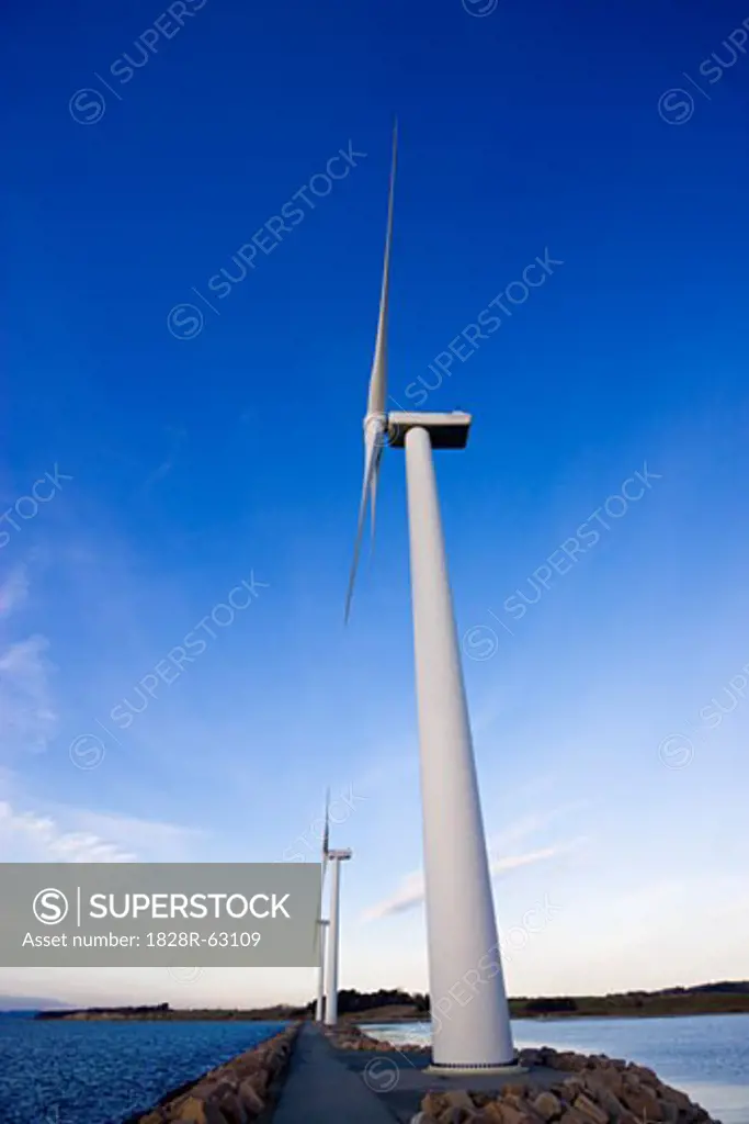 Wind Turbines, Ebeltoft, Syddjurs Municipality, Region Midtjylland, Jutland, Denmark