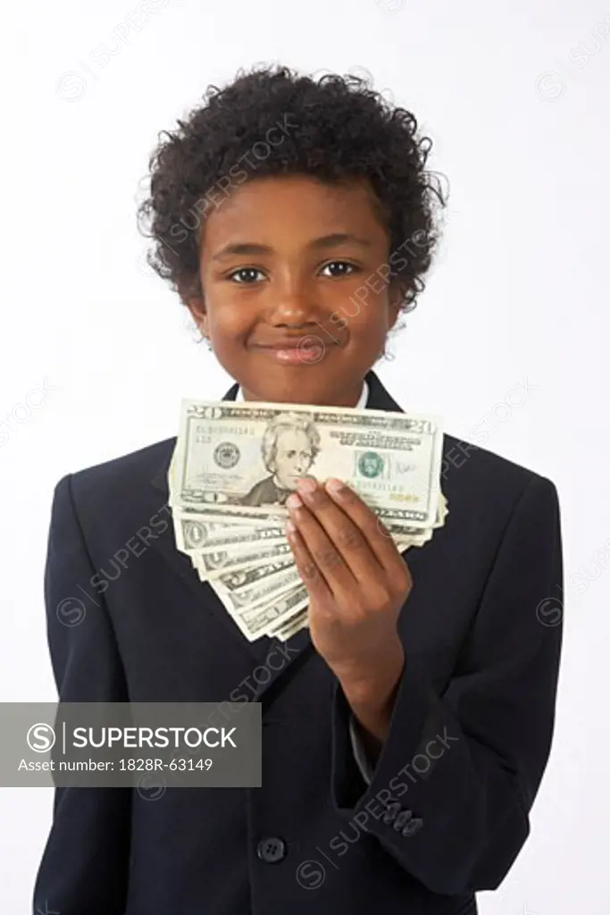 Boy Holding Money