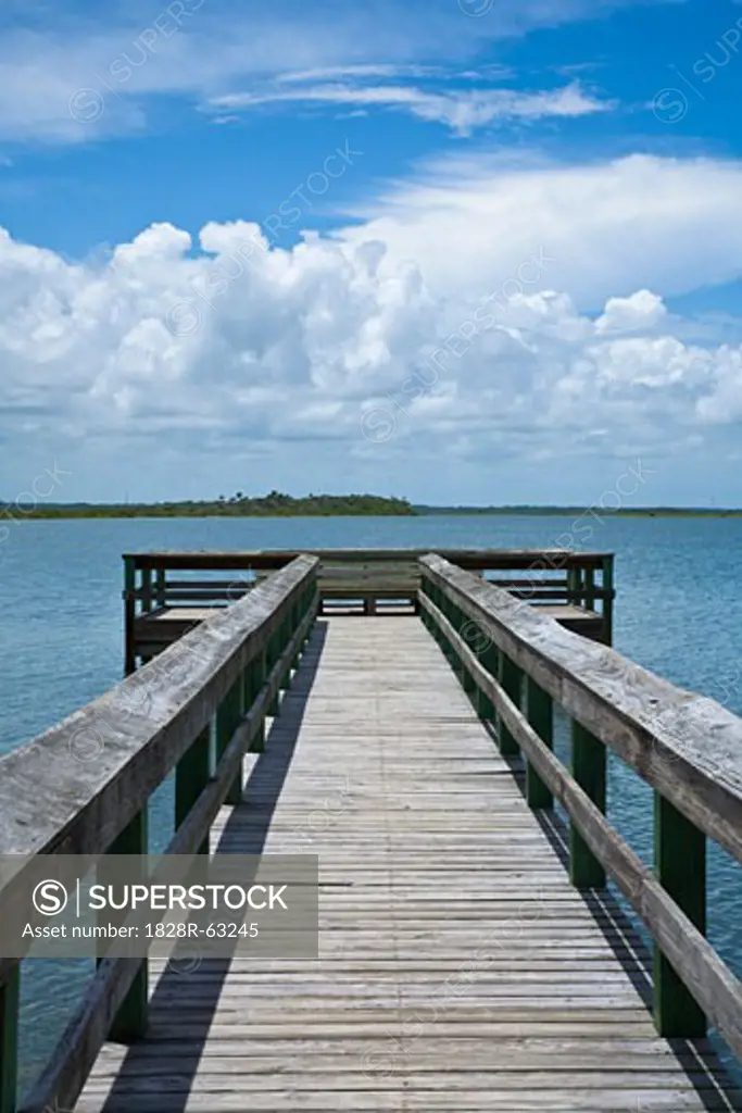 Boardwalk at Lake, Mount Dora, Florida, USA