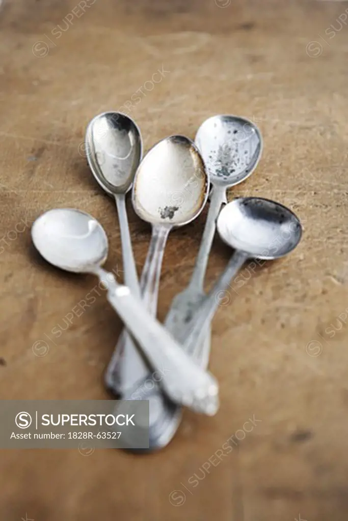 Still Life of Antique Spoons