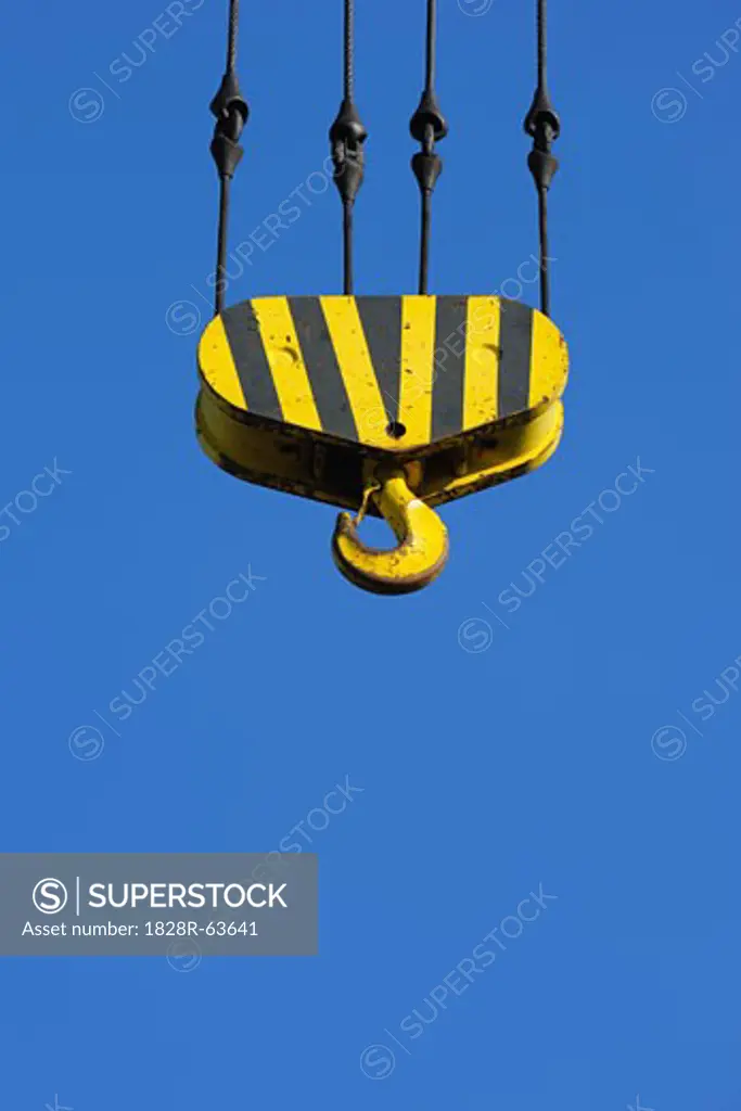 Industrial Crane Hook in Sky
