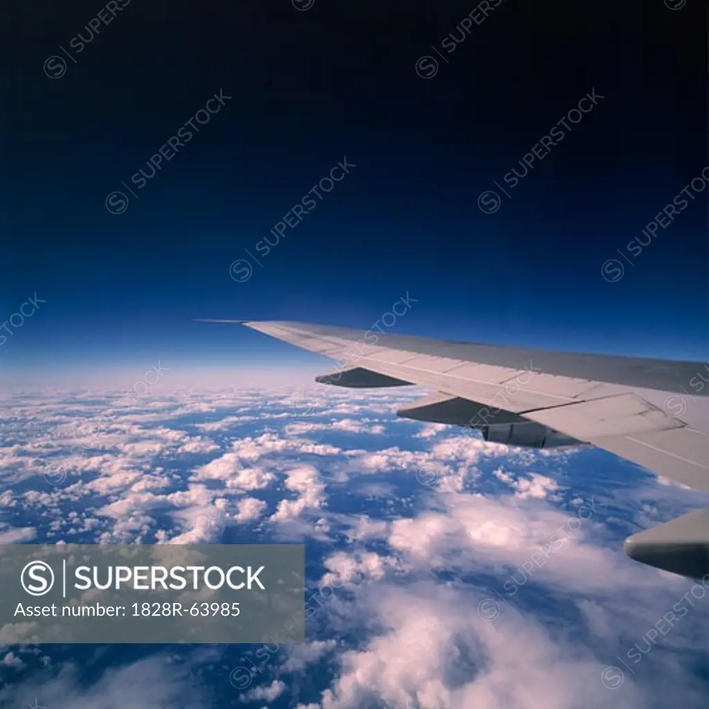 Wing Tip of Jet Aeroplane in Flight
