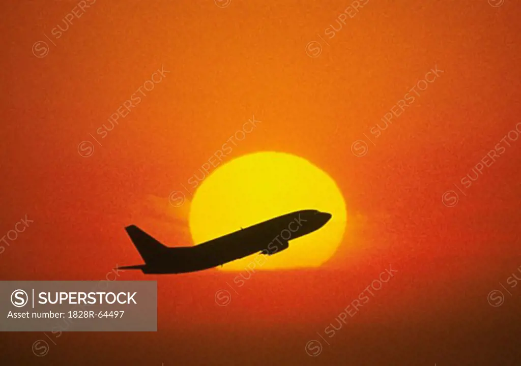 Boeing 737 at Sunset