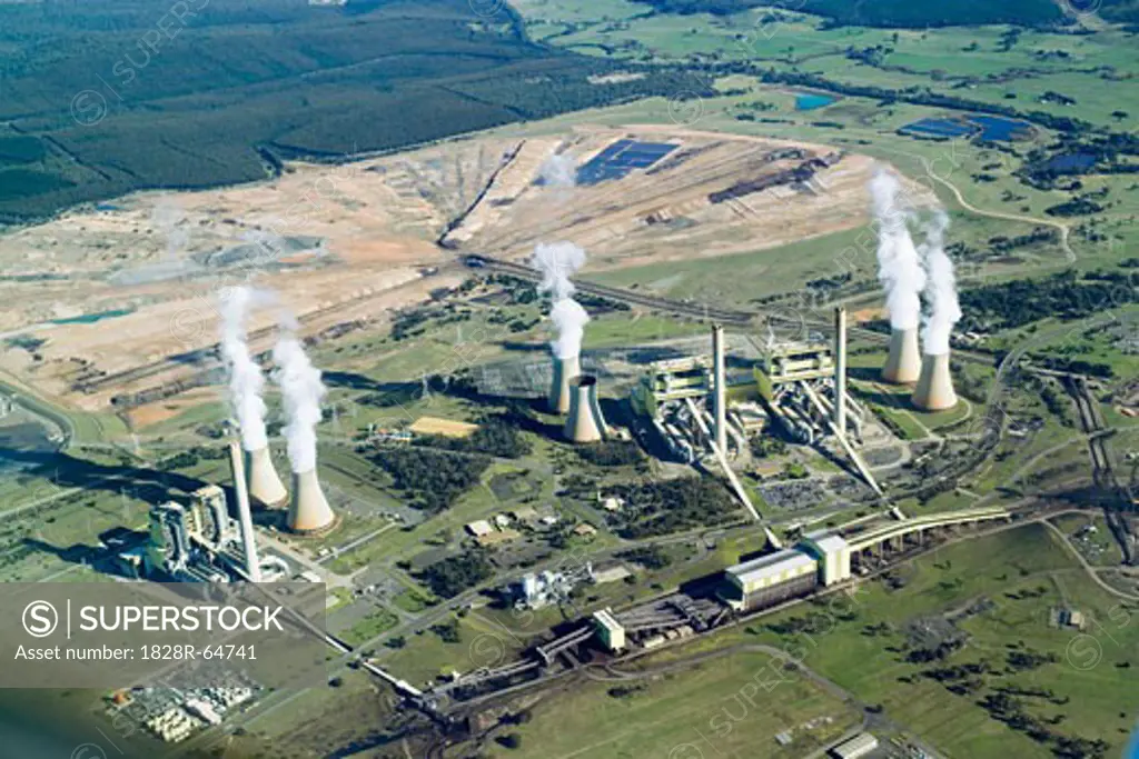Brown Coal Power Station, Aerial, Australia