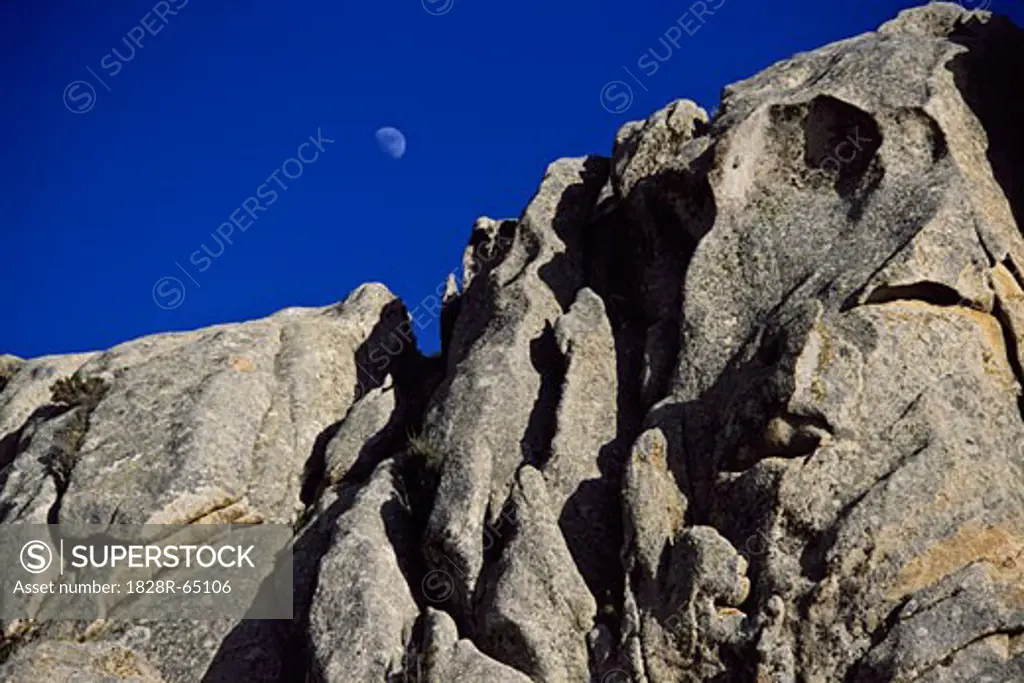 Moon and Rocks, Santo Stefano, Maddalena Archipelago, Sardinia, Italy