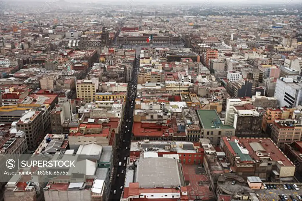 Aerial View of Downtown Mexico City, Mexico