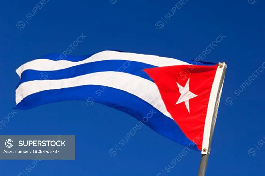 Cuban Flag, Cayo Largo, Cuba                                                                                                                                                                            