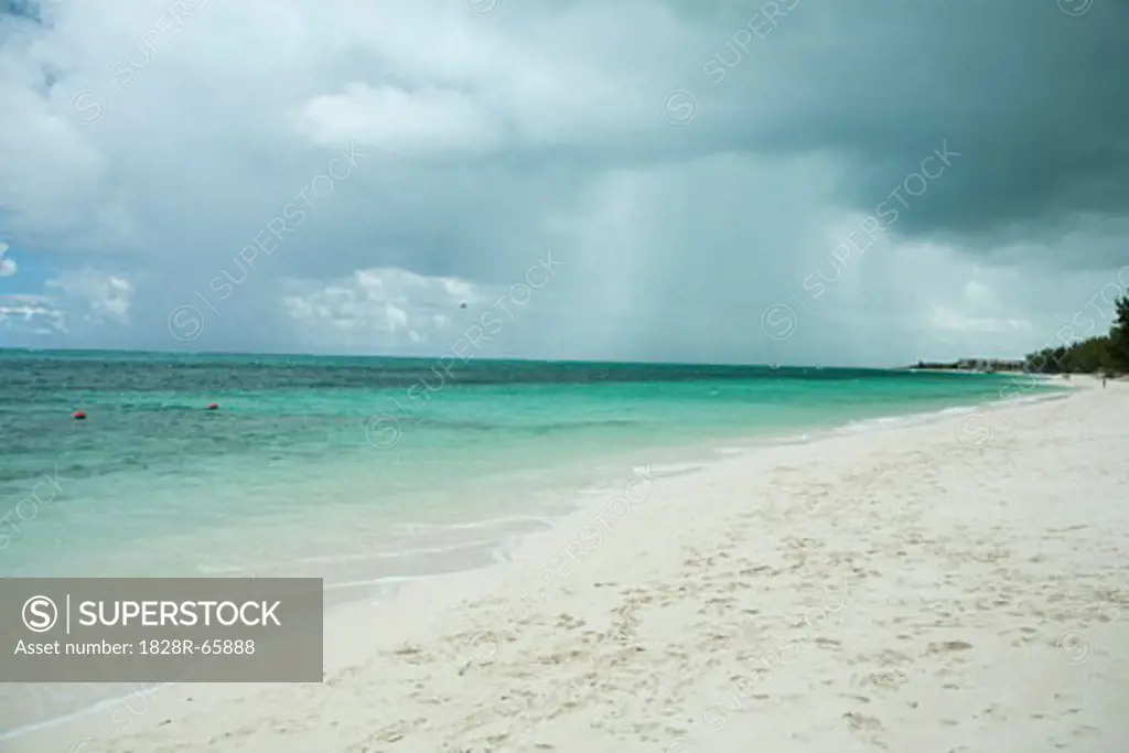 Rainstorm Rolling in Over Beach, Turks and Caicos