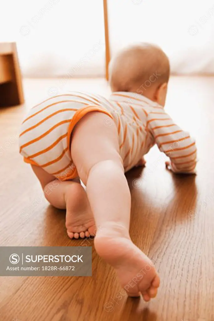 Baby Crawling on Floor