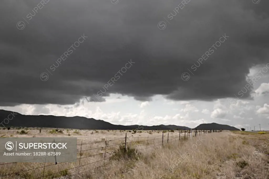 Storm Clouds over Field, Texas, USA
