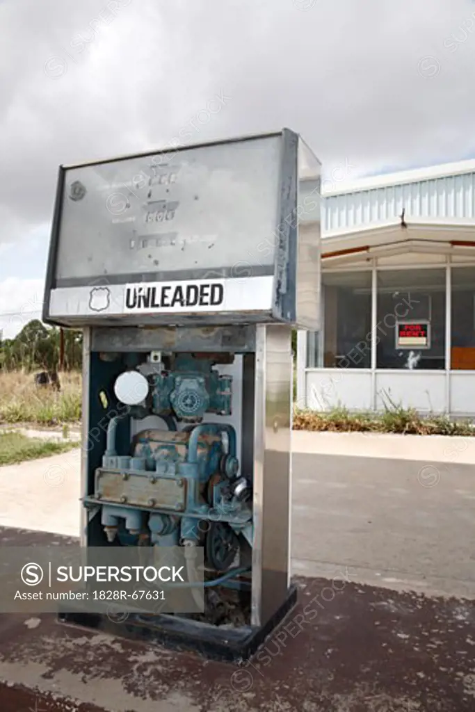 Gas Pump at Abandoned Gas Station, Marathon, Texas, USA