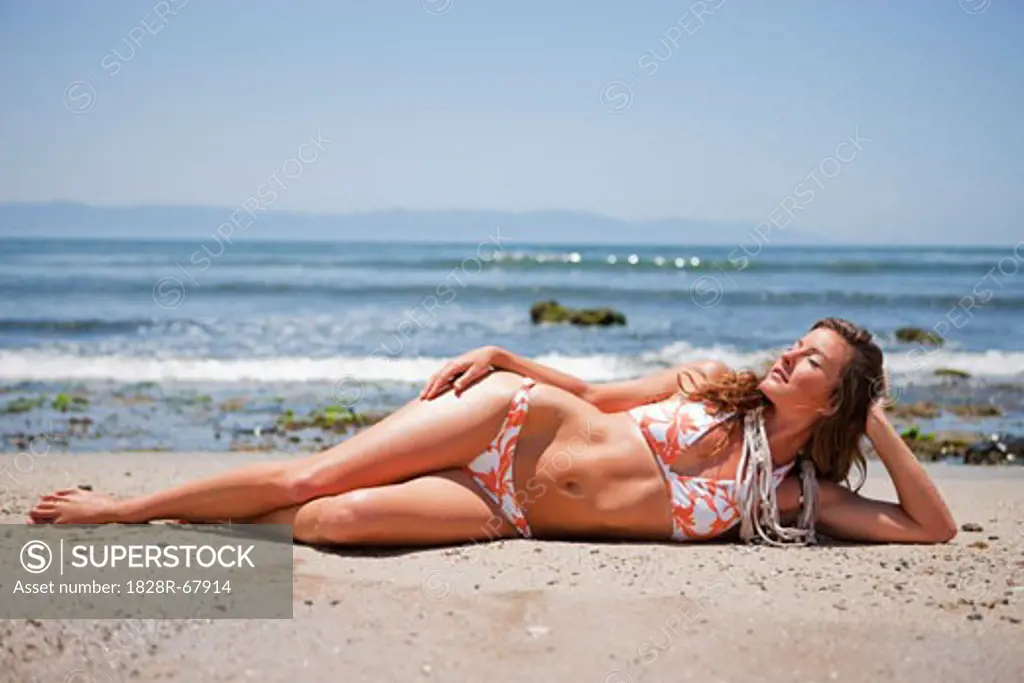 Woman Lying on the Beach, Punta Burros, Nayarit, Mexico